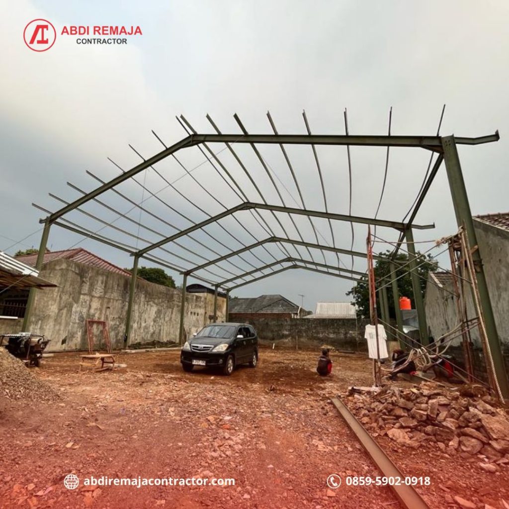 Proyek konstruksi baja gudang pakaian