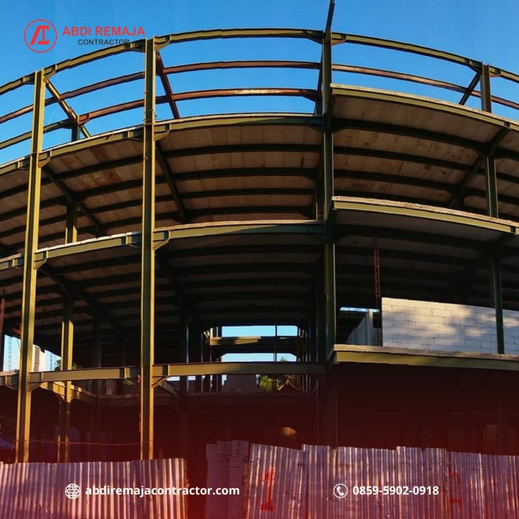 Proyek konstruksi baja hotel 4 lantai