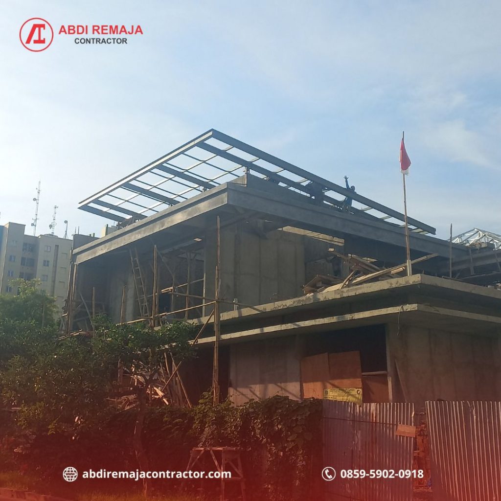 Proyek konstruksi baja rangka atap modern