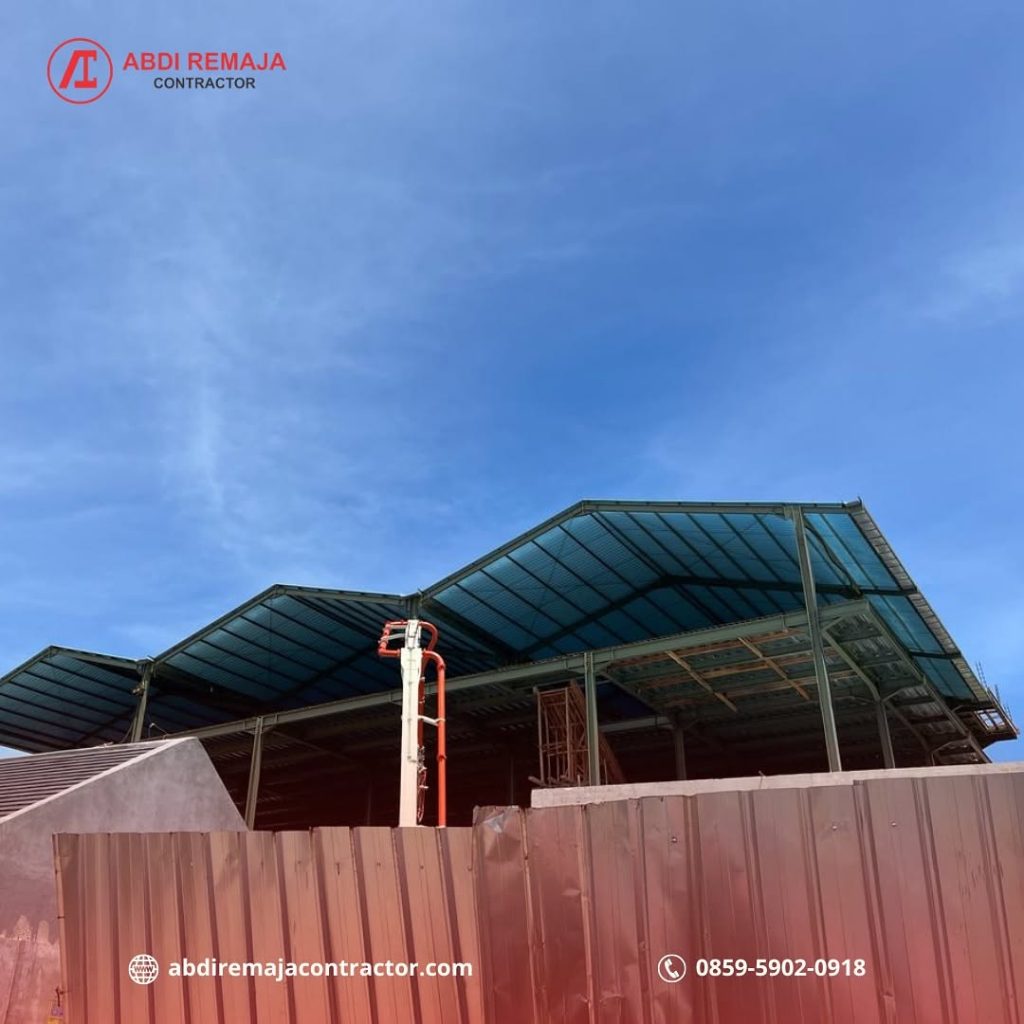 Proyek konstruksi baja gudang 3 lantai